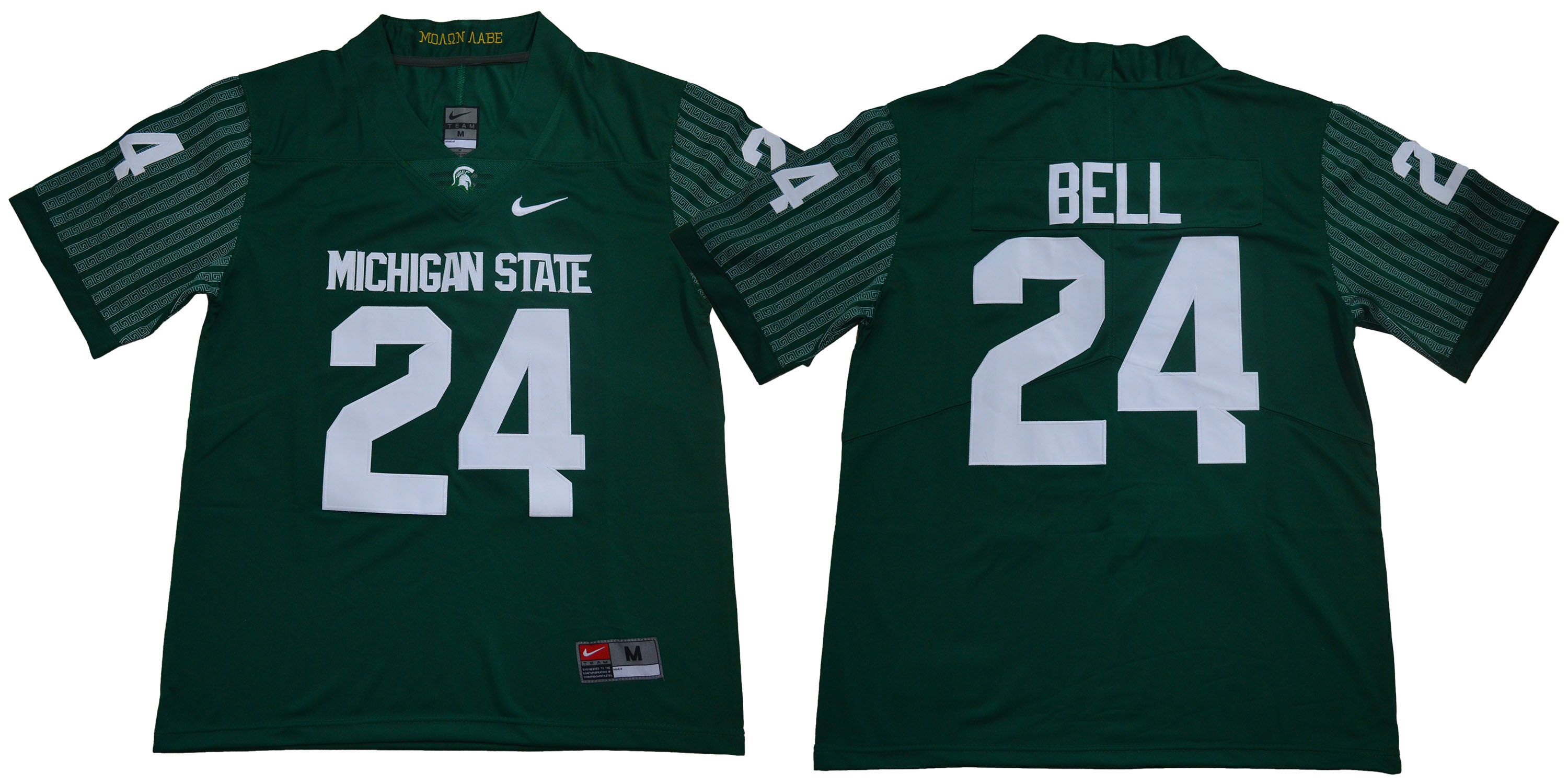 Men Michigan State Spartans #24 Bell Green Nike NCAA Jerseys